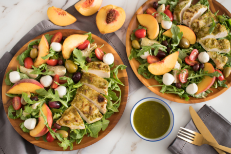 Ligurian Chicken Salad with Peaches