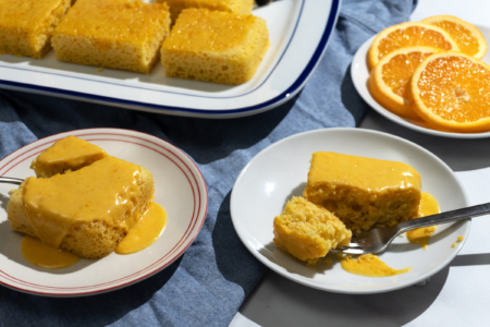 Orange Olive Oil Cake with Turmeric Glaze