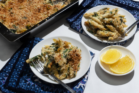 Lemony Ricotta Penne Bake